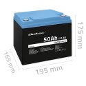 Akumulator LiFePO4 Litowo-Żelazowo-Fosforanowy | 12.8V | 50Ah | 640Wh | BMS Qoltec