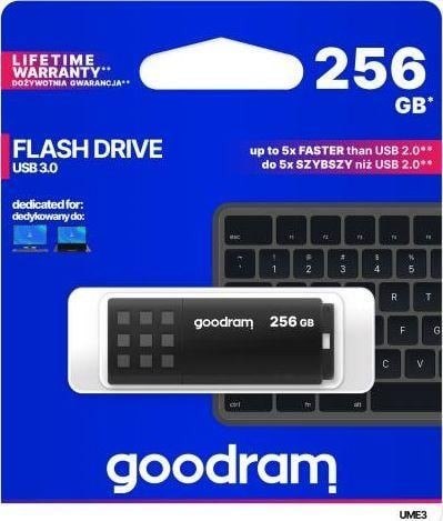 Pendrive UME3 256GB USB 3.0 czarny GOODRAM Pendrive UME3 256GB USB 3.0 czarny GOODRAM