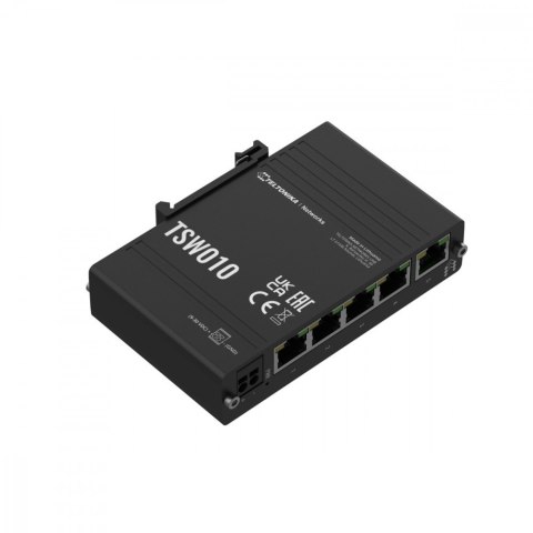 Przełącznik przemysłowy TSW010 5xRJ45 porty 10/100Mbps TELTONIKA Przełącznik przemysłowy TSW010 5xRJ45 porty 10/100Mbps TELTONIKA