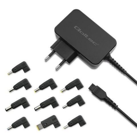 Uniwersalny zasilacz sieciowy 65W | 10 wtyczek Qoltec