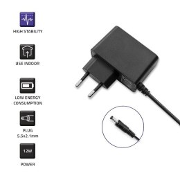 Zasilacz sieciowy 12W | 6V | 2A | 5.5*2.1 Qoltec