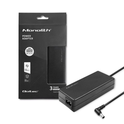 Zasilacz sieciowy do monitora Samsung 30W | 14V | 2.1A | 6.5*4.4 | + kabel zasilający Qoltec