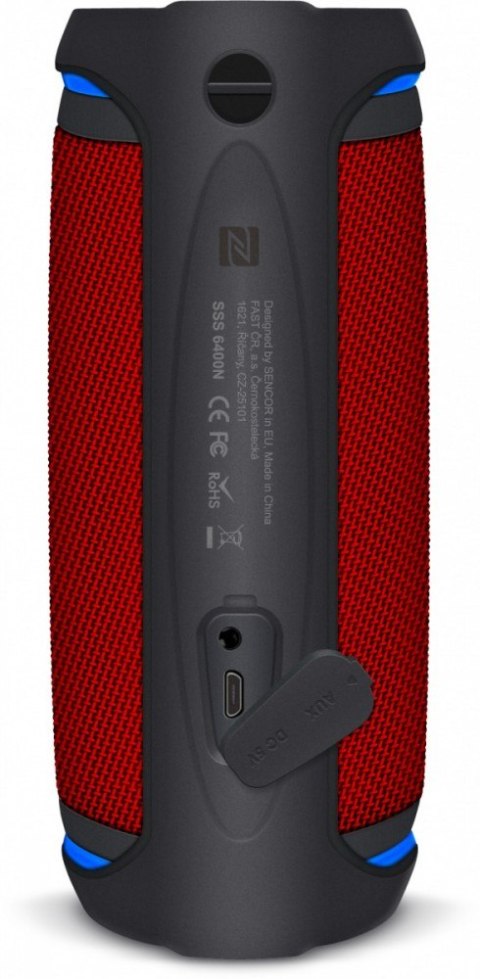 Głośnik Bluetooth SSS 6400 Sirius 30W, TWS, NFC, IPX6 Czerwony Sencor Głośnik Bluetooth SSS 6400 Sirius 30W, TWS, NFC, IPX6 Czerwony Sencor