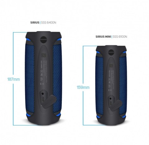 Głośnik Bluetooth SSS 6400 Sirius 30W, TWS, NFC, IPX6 Niebieski Sencor Głośnik Bluetooth SSS 6400 Sirius 30W, TWS, NFC, IPX6 Niebieski Sencor