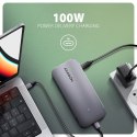 HMC-12GM2 Wieloportowy hub USB 12in1 + M.2 NVMe/SATA pozycja, 10Gbps, 3x USB-A, USB-C, HDMI 4K/60Hz, DP 4K/60Hz, GLAN, SD/microS AXAGON