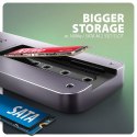 HMC-6GM2 Wieloportovy hub USB 6in1, 10Gbps, USB-A, USB-C, HDMI 4K/60Hz, M.2 NVMe/SATA, SD/microSD, PD 100W, 20cm USB-C kabel AXAGON