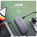 HMC-6GM2 Wieloportovy hub USB 6in1, 10Gbps, USB-A, USB-C, HDMI 4K/60Hz, M.2 NVMe/SATA, SD/microSD, PD 100W, 20cm USB-C kabel AXAGON