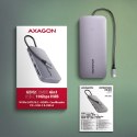 HMC-6GM2 Wieloportovy hub USB 6in1, 10Gbps, USB-A, USB-C, HDMI 4K/60Hz, M.2 NVMe/SATA, SD/microSD, PD 100W, 20cm USB-C kabel AXAGON