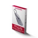 HMC-6GM2 Wieloportovy hub USB 6in1, 10Gbps, USB-A, USB-C, HDMI 4K/60Hz, M.2 NVMe/SATA, SD/microSD, PD 100W, 20cm USB-C kabel AXAGON