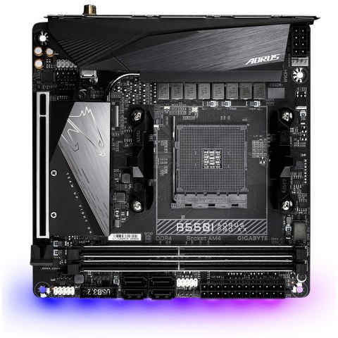 Płyta główna B550I AORUS PRO AX AM4 2DDR4 HDMI/DP mITX Gigabyte Płyta główna B550I AORUS PRO AX AM4 2DDR4 HDMI/DP mITX Gigabyte