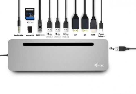 Stacja dokująca USB-C Metal Ergonomic 4K 3x Display Docking Station PD 100W + i-tec Universal Charger 100W (bundle) I-tec Stacja dokująca USB-C Metal Ergonomic 4K 3x Display Docking Station PD 100W + i-tec Universal Charger 100W (bundle) I-tec