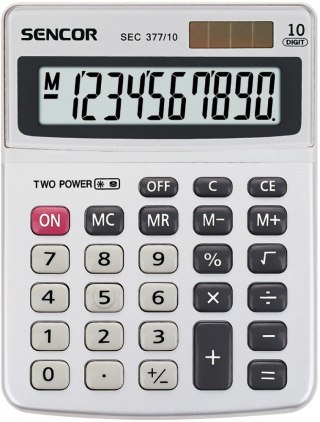 Kalkulator biurkowy SEC 377/10 duży 10 cyfrowy wyświetlacz LCD Sencor
