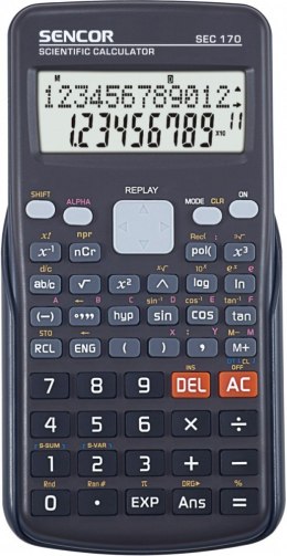 Kalkulator naukowy SEC 170, 240 funkcji, LCD dwuwierszowy 12i10+2 Sencor
