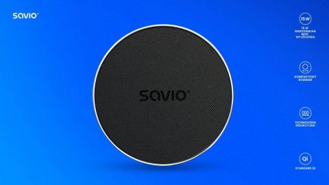 Ładowarka bezprzewodowa indukcyjna Qi, USB-C, 15W, LA-08 Savio