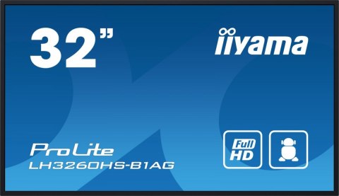 Monitor wielkoformatowy 31.5 cala LH3260HS-B1AG matowy 24h/7 500(cd/m2) VA 1920 x 1080 FHD Android.11 Wifi CMS(iiSignage2) IIYAMA