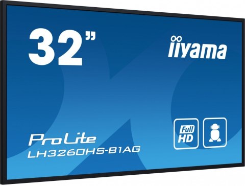 Monitor wielkoformatowy 31.5 cala LH3260HS-B1AG matowy 24h/7 500(cd/m2) VA 1920 x 1080 FHD Android.11 Wifi CMS(iiSignage2) IIYAMA