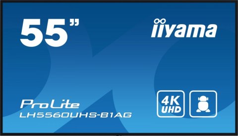 Monitor wielkoformatowy 55 cale LH5560UHS-B1AG matowy 24h/7 500(cd/m2) VA 3840 x 2160 UHD(4K) Android.11 Wifi CMS(iiSignage2) IIYAMA