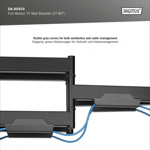 Uchwyt ścienny do TV 37-80" max. obciążenie 60kg, VESA max. 600x400 z regulacją w pionie i poziomie Digitus