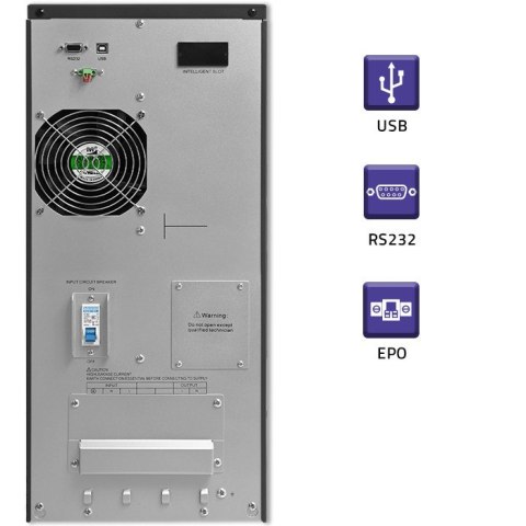 Zasilacz awaryjny UPS | On-line | Pure Sine Wave | 6kVA | 4.8kW |LCD | USB Qoltec Zasilacz awaryjny UPS | On-line | Pure Sine Wave | 6kVA | 4.8kW |LCD | USB Qoltec