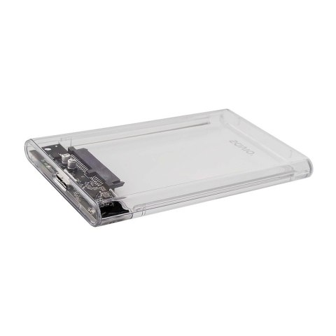 Zewnętrzna obudowa na dysk HDD/SSD 2.5", USB 3.0, AK-66, transparentna Savio