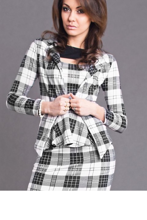 Marynarka Damska Model 15261 White - YourNewStyle Marynarka Damska Model 15261 White - YourNewStyle