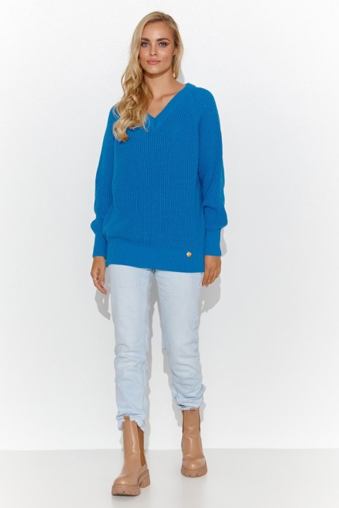 Sweter Damski Model S140 Blue - Makadamia Sweter Damski Model S140 Blue - Makadamia