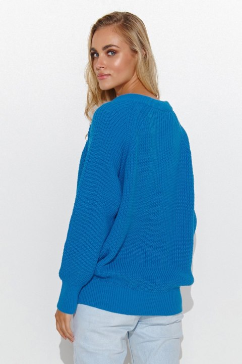Sweter Damski Model S140 Blue - Makadamia Sweter Damski Model S140 Blue - Makadamia