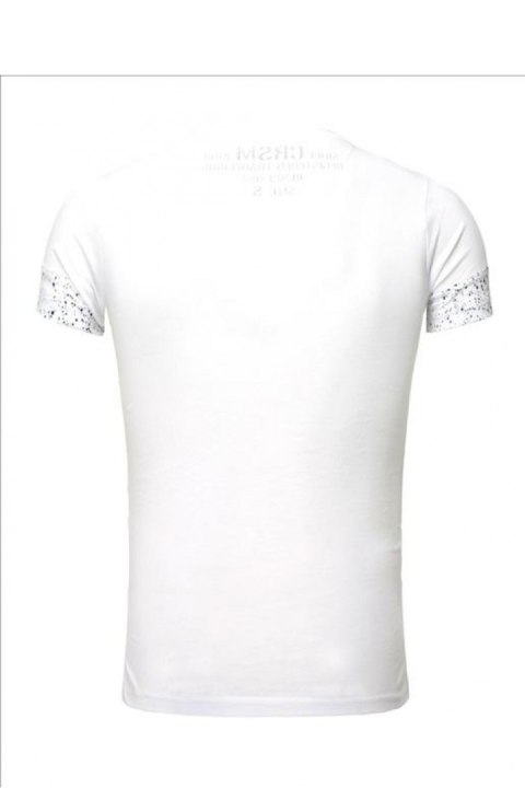 Tshirt Męski Model 17182 White - YourNewStyle Tshirt Męski Model 17182 White - YourNewStyle