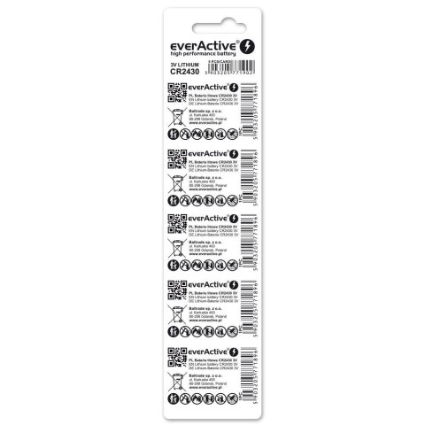 Baterie litowe mini CR2430 blister 5 szt. EverActive