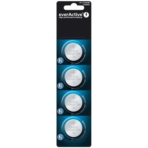 Baterie litowe mini CR3032 blister 4 szt. EverActive
