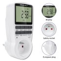 Elektroniczny programator czasowy PC0628 | 3680W | 16A | LCD Qoltec