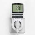 Elektroniczny programator czasowy PC0628 | 3680W | 16A | LCD Qoltec