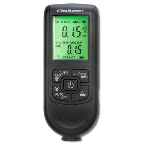 Miernik grubości lakieru z wyświetlaczem LCD | 0~2000um Qoltec Miernik grubości lakieru z wyświetlaczem LCD | 0~2000um Qoltec