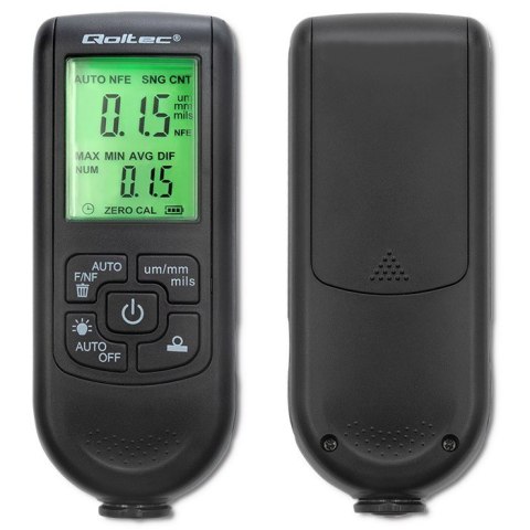 Miernik grubości lakieru z wyświetlaczem LCD | 0~2000um Qoltec Miernik grubości lakieru z wyświetlaczem LCD | 0~2000um Qoltec