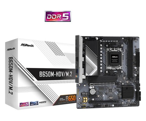Płyta główna B650M-HDV/M.2 AM5 2DDR5 HDMI/DP mATX ASRock Płyta główna B650M-HDV/M.2 AM5 2DDR5 HDMI/DP mATX ASRock