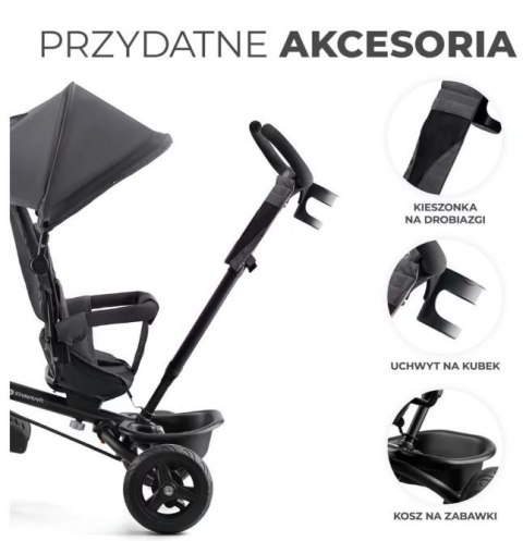 Rowerek trójkołowy AVEO MALACHITE GREY Kinderkraft Rowerek trójkołowy AVEO MALACHITE GREY Kinderkraft
