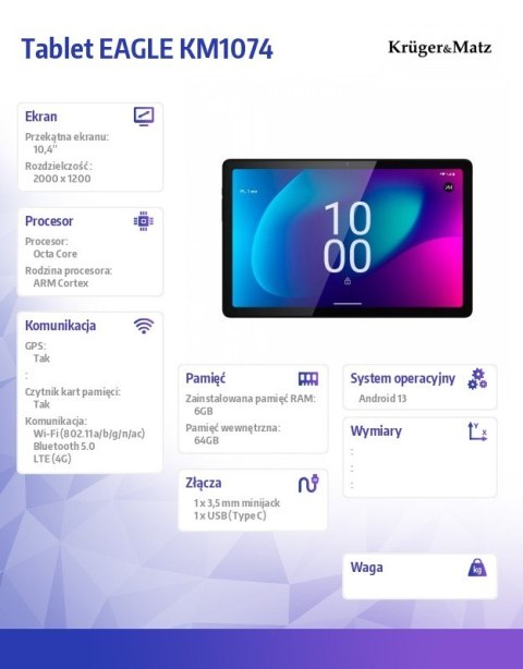 Tablet Eagle KM1074 Kruger & Matz