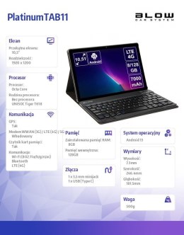 Tablet Plantinum TAB11 4G Etui 10.5 cala BLOW