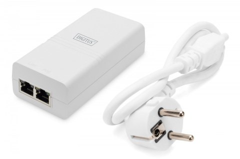 Zasilacz/Adapter PoE 802.3af, max. 48V 15.4W Gigabit 10/100/1000 Mbps, aktywny, Biały Digitus