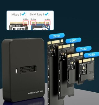 Stacja dokujaca dysków M.2 SATA i NVME USB-C Gembird