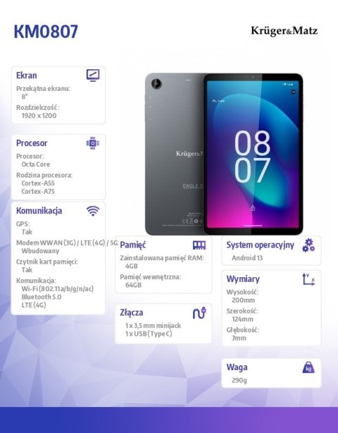 Tablet Eagle KM0807 Kruger & Matz