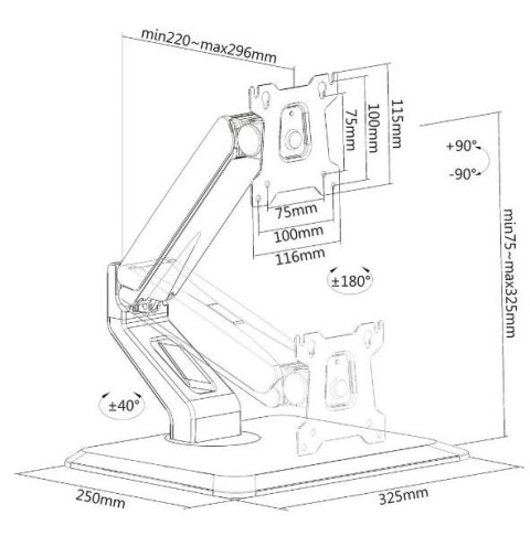 Uchwyt do monitora 17-32 cale, 10kg Techly Uchwyt do monitora 17-32 cale, 10kg Techly