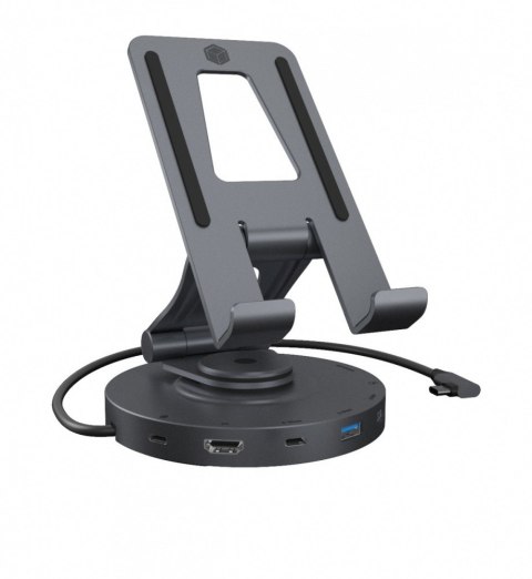 Uchwyt na tableta/smartfona z wbudowaną stacją dokujacą IB-TH100-DK IcyBox Uchwyt na tableta/smartfona z wbudowaną stacją dokujacą IB-TH100-DK IcyBox