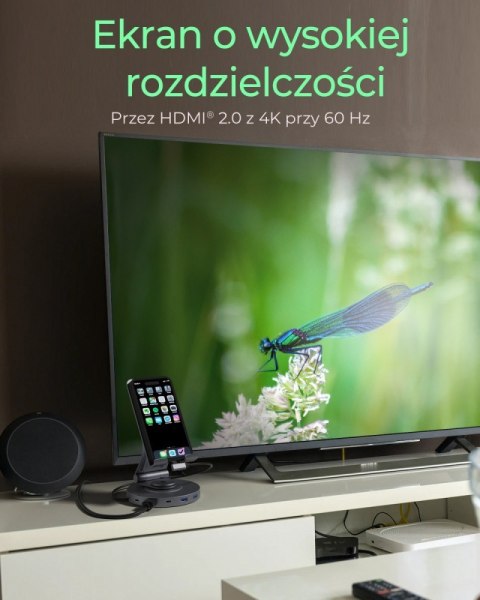 Uchwyt na tableta/smartfona z wbudowaną stacją dokujacą IB-TH100-DK IcyBox Uchwyt na tableta/smartfona z wbudowaną stacją dokujacą IB-TH100-DK IcyBox