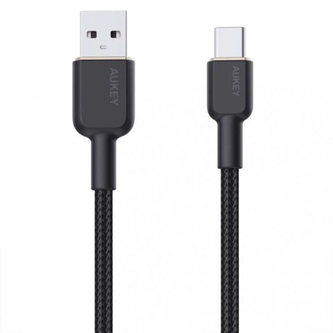 CB-NAC1 kabel USB-C - USB-A 1m 60W PD 3A 20V nylonowy oplot czarny
