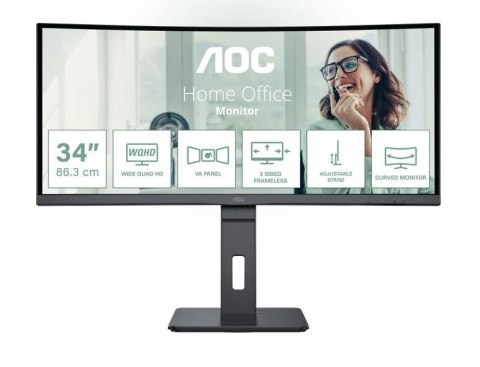 Monitor CU34P3CV 34 cale 100Hz Curved VA HDMI DP RJ45 USB-C