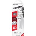 Słuchawki przewodowe jack 3,5 mm białe Energizer