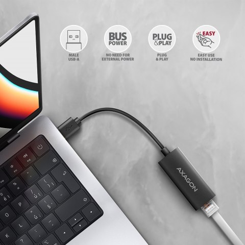 ADE-AR Karta sieciowa Gigabit Ethernet adapter, USB-A 3.2 Gen 1, instalacja automatyczna AXAGON ADE-AR Karta sieciowa Gigabit Ethernet adapter, USB-A 3.2 Gen 1, instalacja automatyczna AXAGON