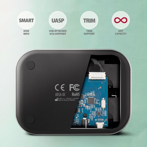 ADSA-DC Stacja dokująca USB 3.2 Gen 1 - 2x SATA 6G 2.5"/3.5" SSD/HDD AXAGON ADSA-DC Stacja dokująca USB 3.2 Gen 1 - 2x SATA 6G 2.5"/3.5" SSD/HDD AXAGON