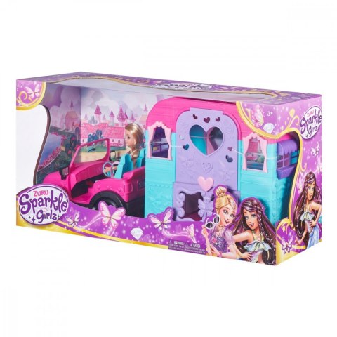 Lalka 10.5 cala Jeep z przyczepą kempingową ZURU Sparkle Girlz Lalka 10.5 cala Jeep z przyczepą kempingową ZURU Sparkle Girlz